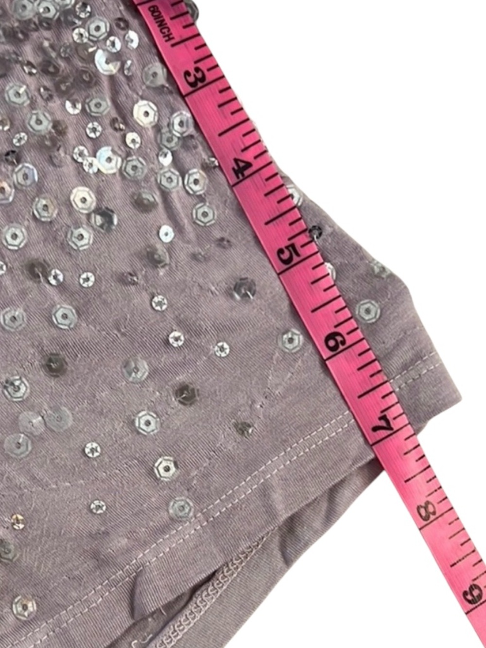 INC International Concepts Grey Ombre Sequin Shimmer Short Sleeve Top
Size XL - Picture 7 of 10